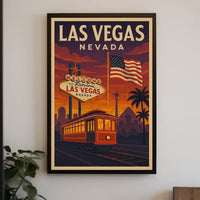 Vintage Las Vegas Glamour Travel Poster PosterGoat