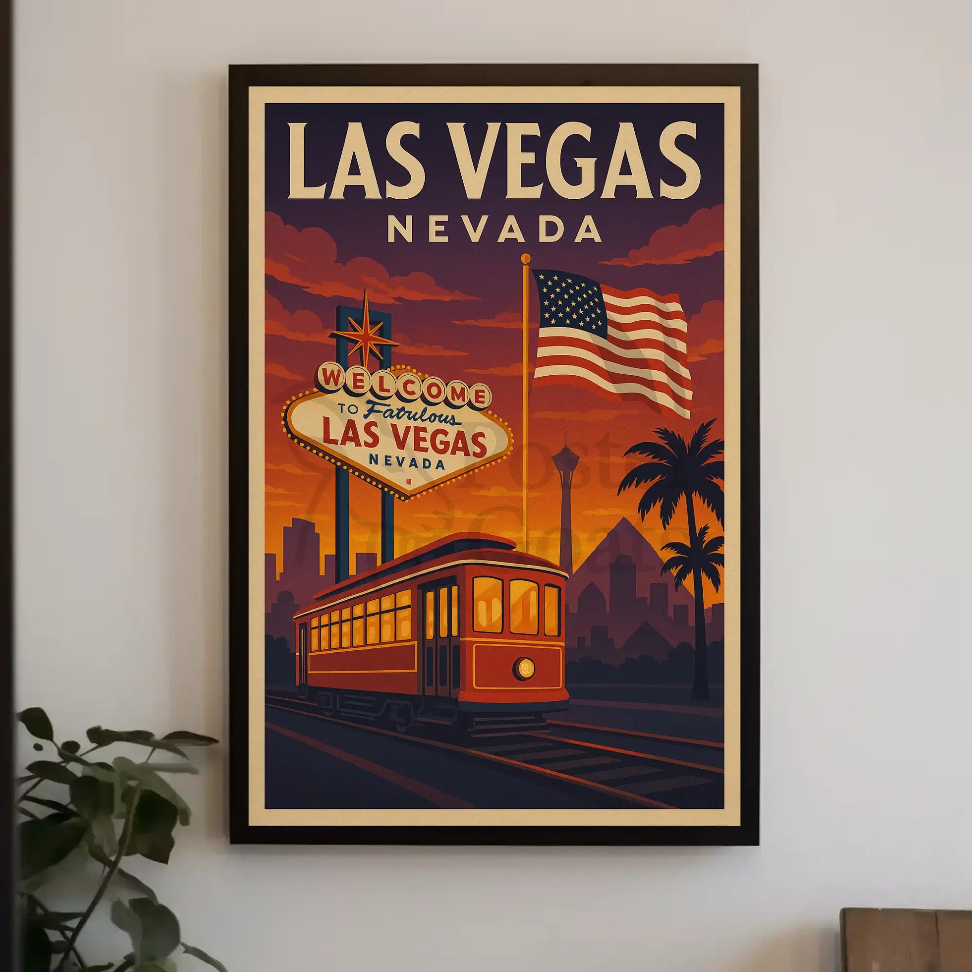 Vintage Las Vegas Glamour Travel Poster PosterGoat