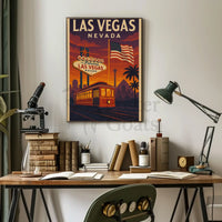 Vintage Las Vegas Glamour Travel Poster PosterGoat
