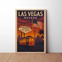 Vintage Las Vegas Glamour Travel Poster PosterGoat