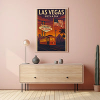 Vintage Las Vegas Glamour Travel Poster PosterGoat