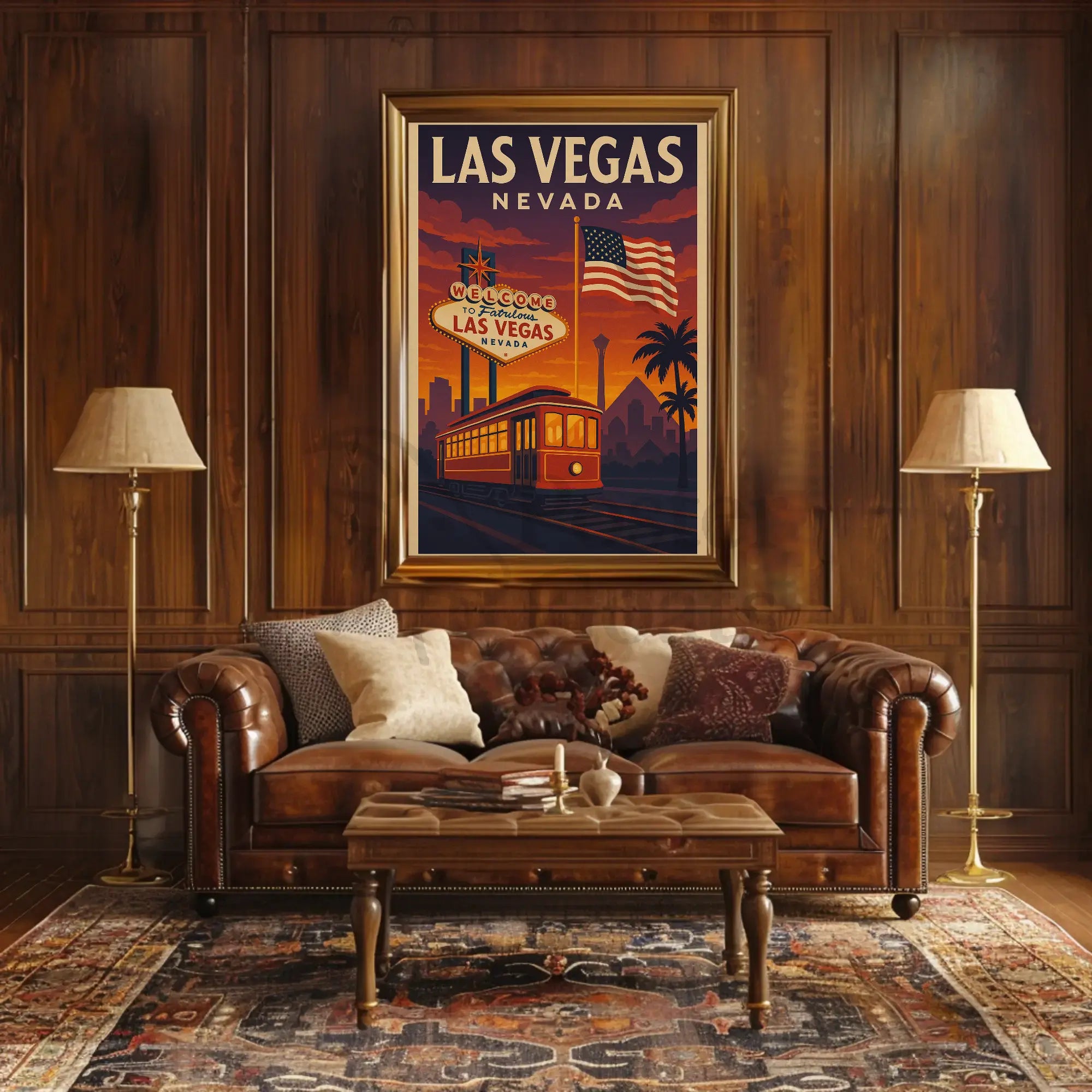 Vintage Las Vegas Glamour Travel Poster PosterGoat
