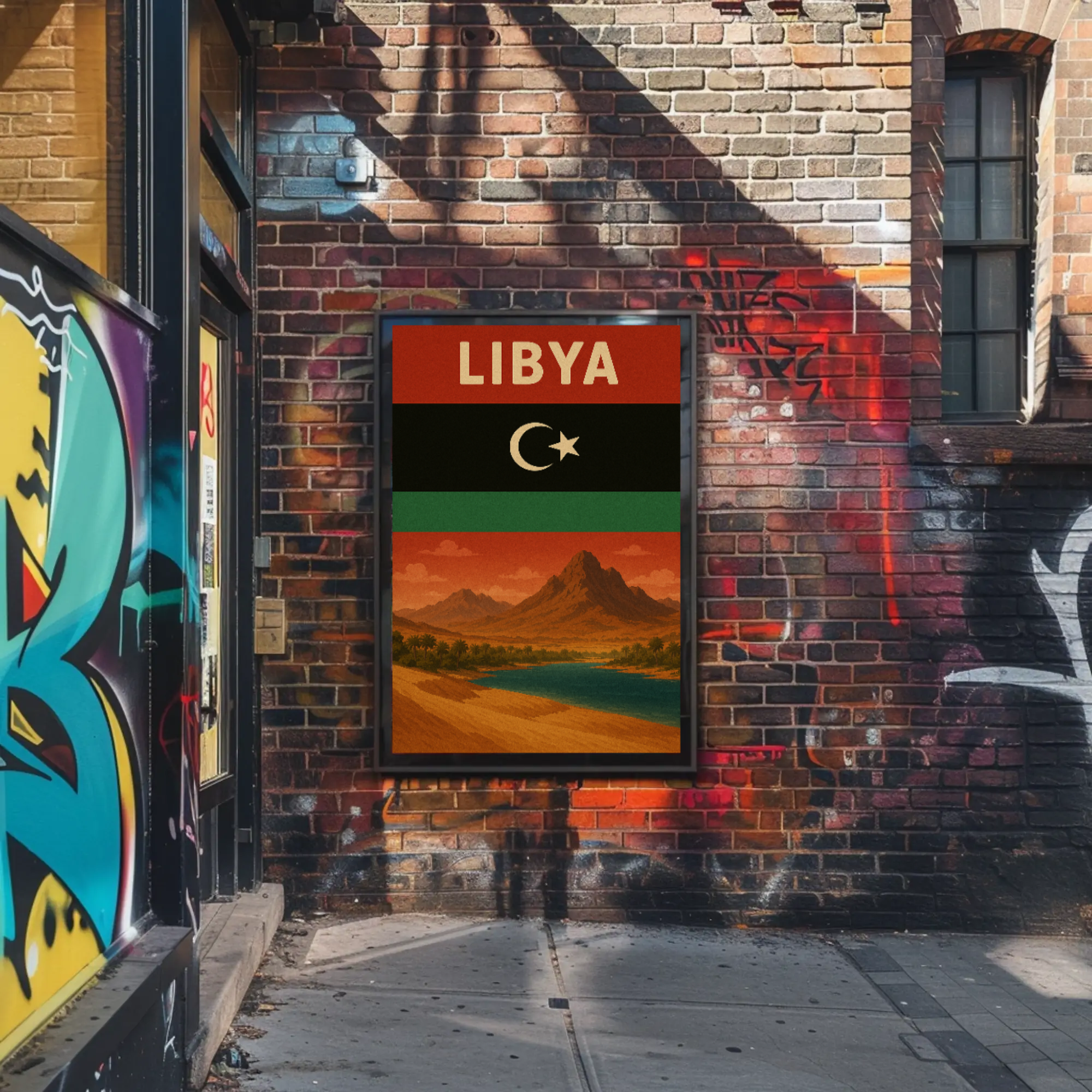 Vintage Libya Landscape Art, Classic Travel Poster PosterGoat