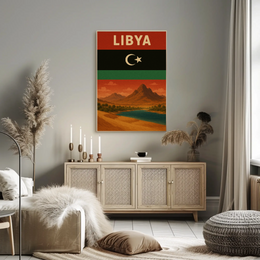 Vintage Libya Landscape Art, Classic Travel Poster PosterGoat
