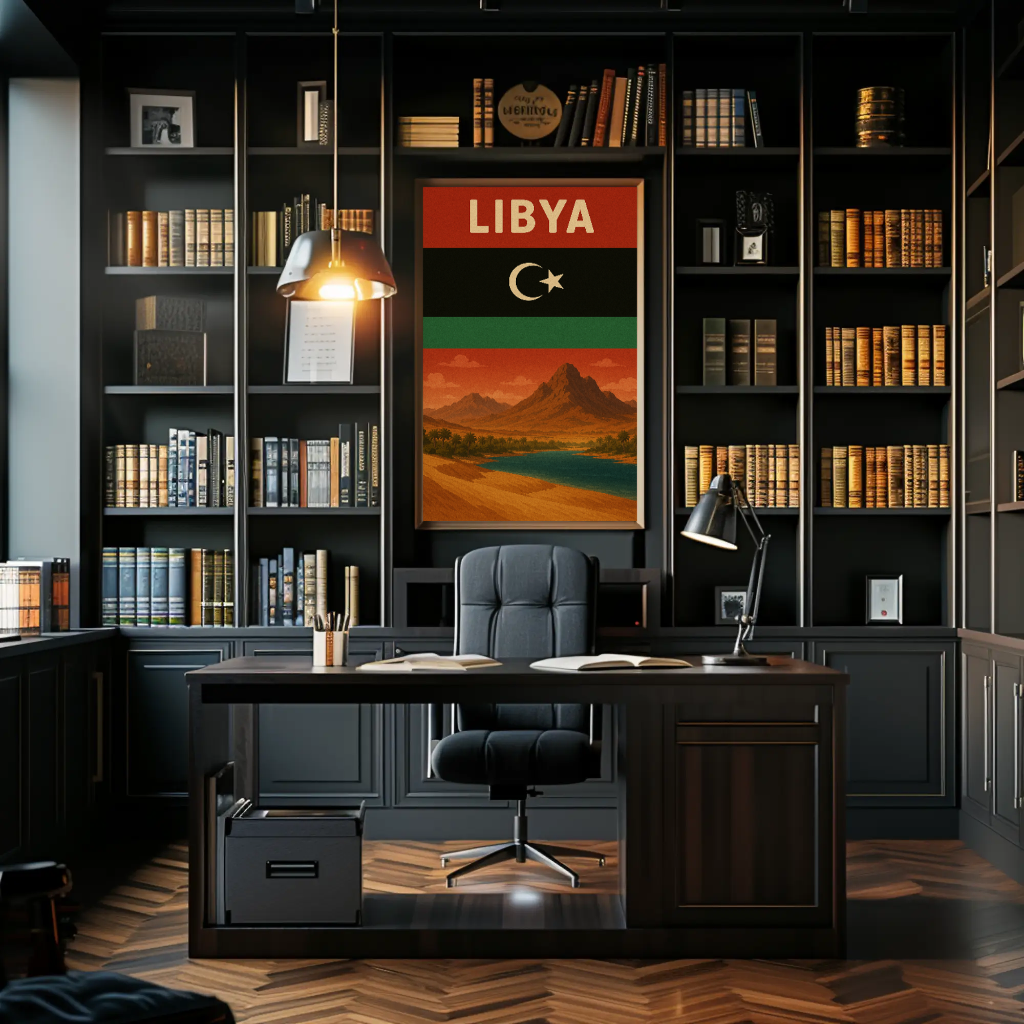 Vintage Libya Landscape Art, Classic Travel Poster PosterGoat