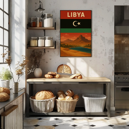 Vintage Libya Landscape Art, Classic Travel Poster PosterGoat