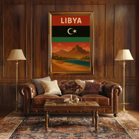 Vintage Libya Landscape Art, Classic Travel Poster PosterGoat