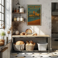 Vintage Little Rock Cityscape Travel Poster PosterGoat