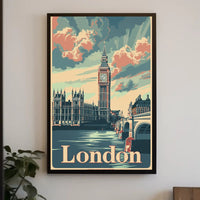 Vintage London Big Ben Travel Poster PosterGoat