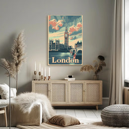 Vintage London Big Ben Travel Poster PosterGoat