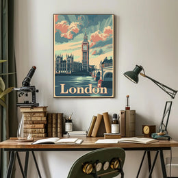 Vintage London Big Ben Travel Poster PosterGoat