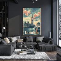 Vintage London Big Ben Travel Poster PosterGoat