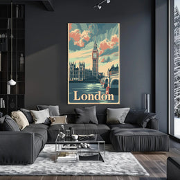 Vintage London Big Ben Travel Poster PosterGoat
