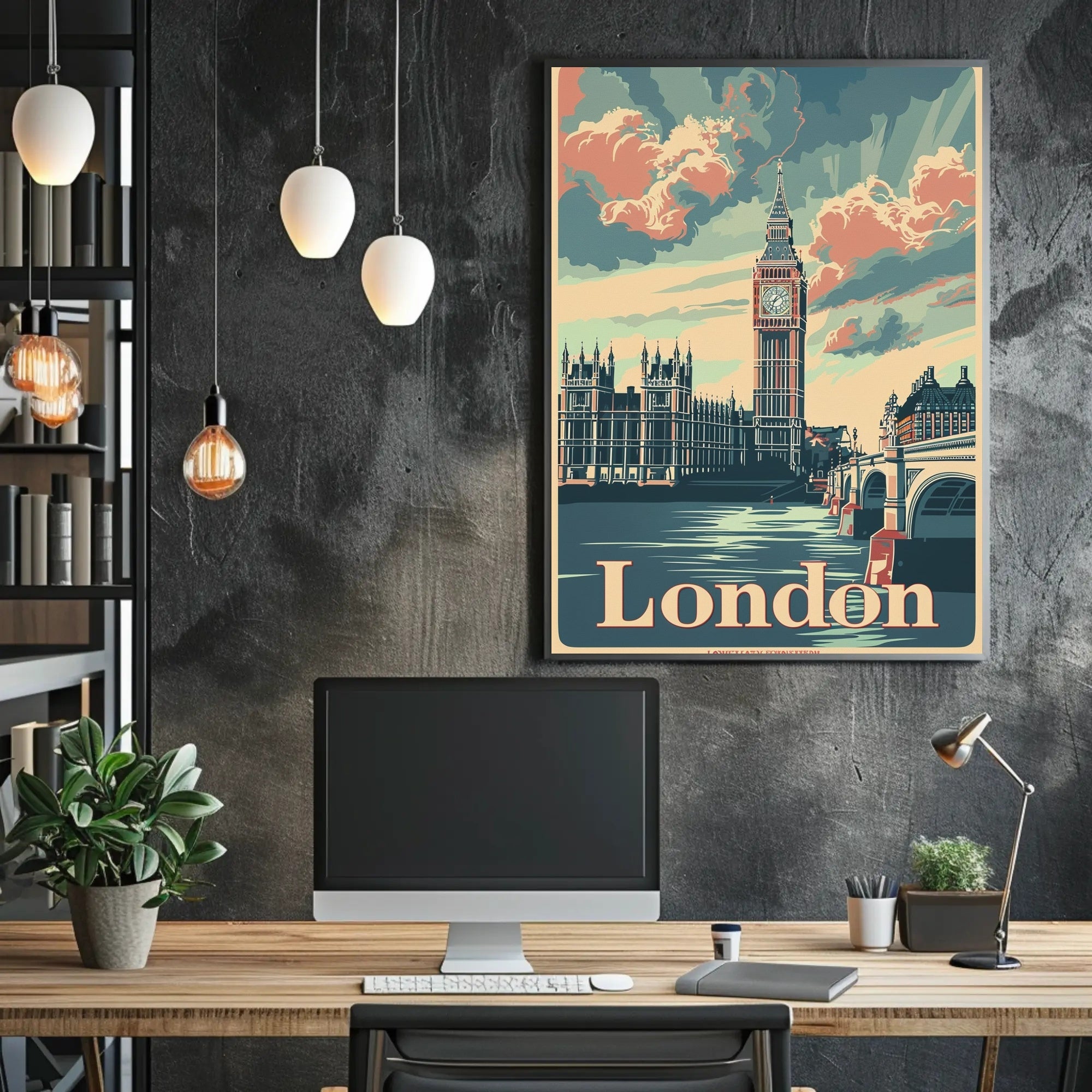Vintage London Big Ben Travel Poster PosterGoat