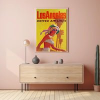 Vintage Los Angeles Travel Poster: Mid-Century Beach Vibes PosterGoat