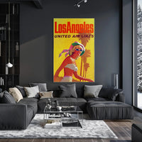 Vintage Los Angeles Travel Poster: Mid-Century Beach Vibes PosterGoat
