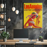 Vintage Los Angeles Travel Poster: Mid-Century Beach Vibes PosterGoat