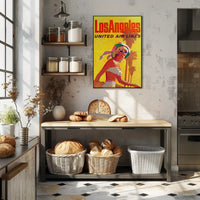 Vintage Los Angeles Travel Poster: Mid-Century Beach Vibes PosterGoat