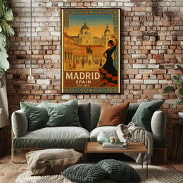 Vintage Madrid Poster Celebrating Spanish Culture and History PosterGoat