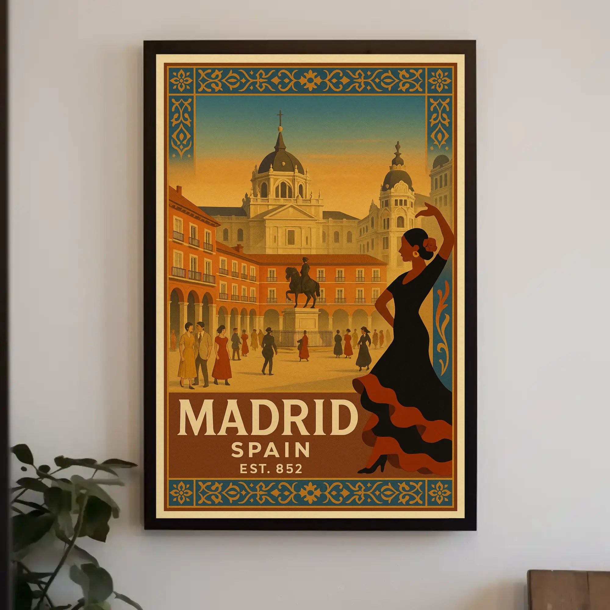 Vintage Madrid Poster Celebrating Spanish Culture and History PosterGoat