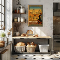 Vintage Madrid Poster Celebrating Spanish Culture and History PosterGoat