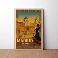 Vintage Madrid Poster Celebrating Spanish Culture and History PosterGoat