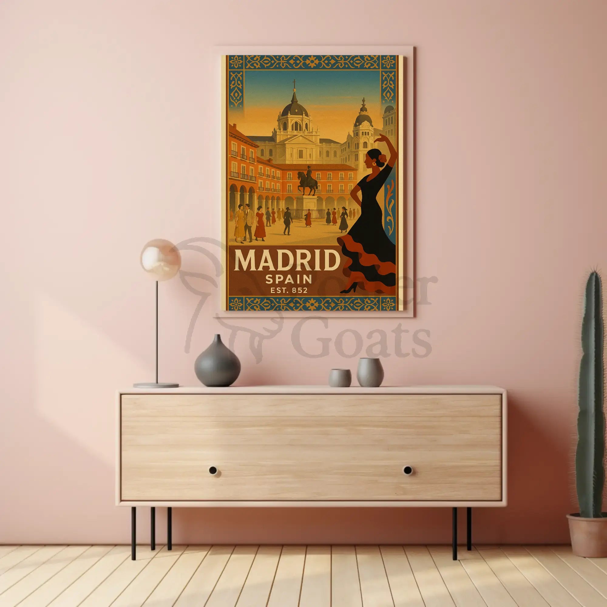 Vintage Madrid Poster Celebrating Spanish Culture and History PosterGoat