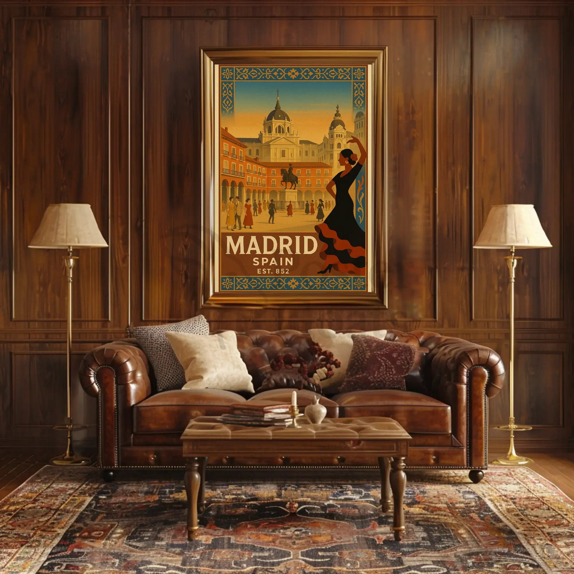Vintage Madrid Poster Celebrating Spanish Culture and History PosterGoat