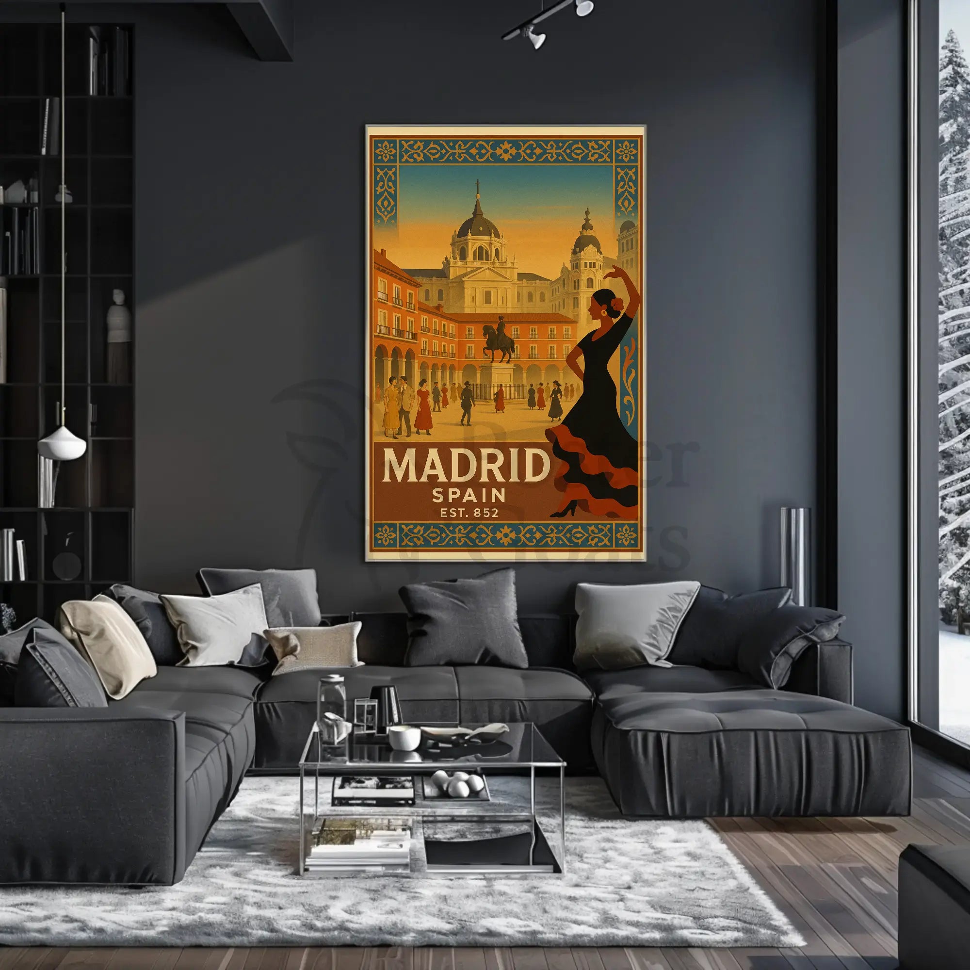 Vintage Madrid Poster Celebrating Spanish Culture and History PosterGoat
