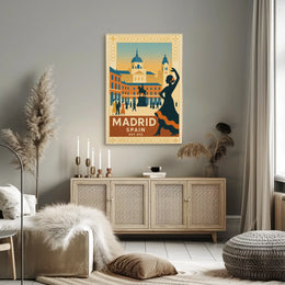 Vintage Madrid Spain Flamenco Dance Cultural Heritage Poster PosterGoat
