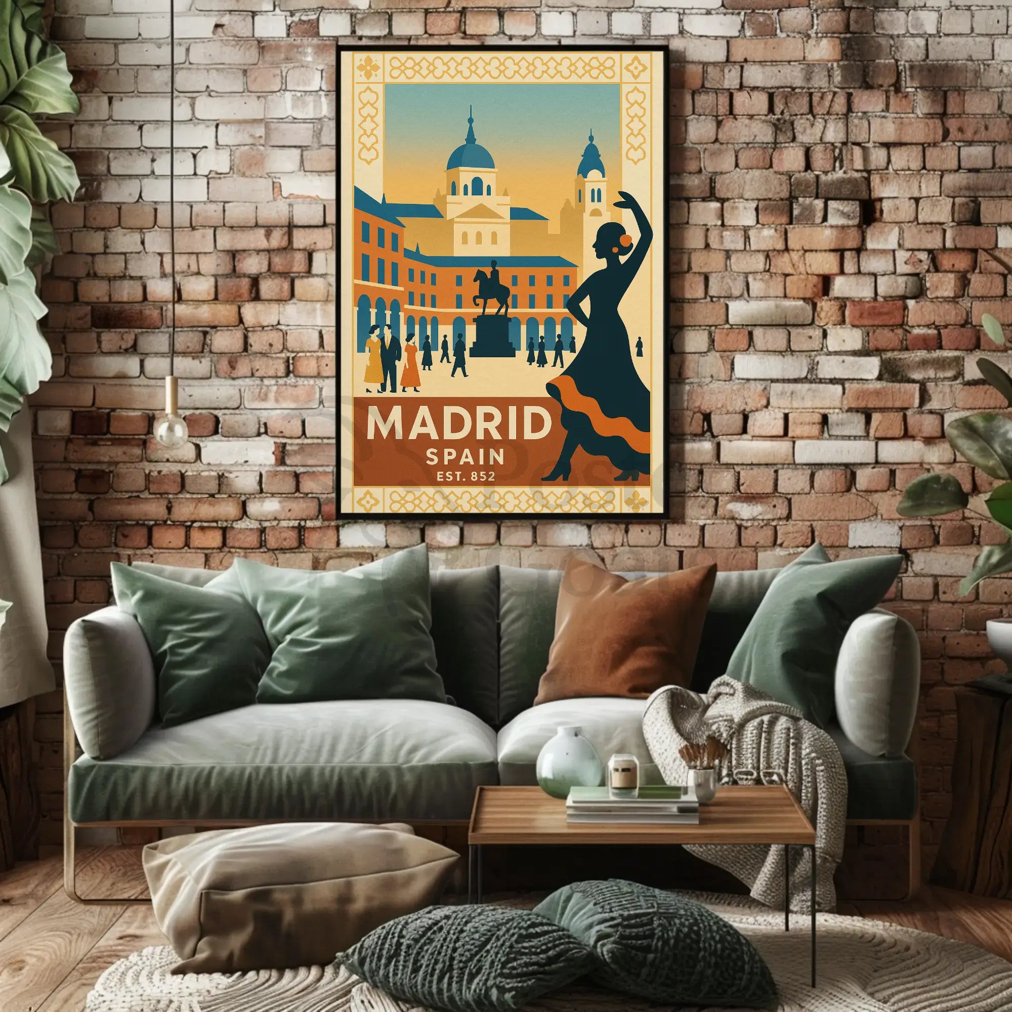 Vintage Madrid Spain Flamenco Dance Cultural Heritage Poster PosterGoat