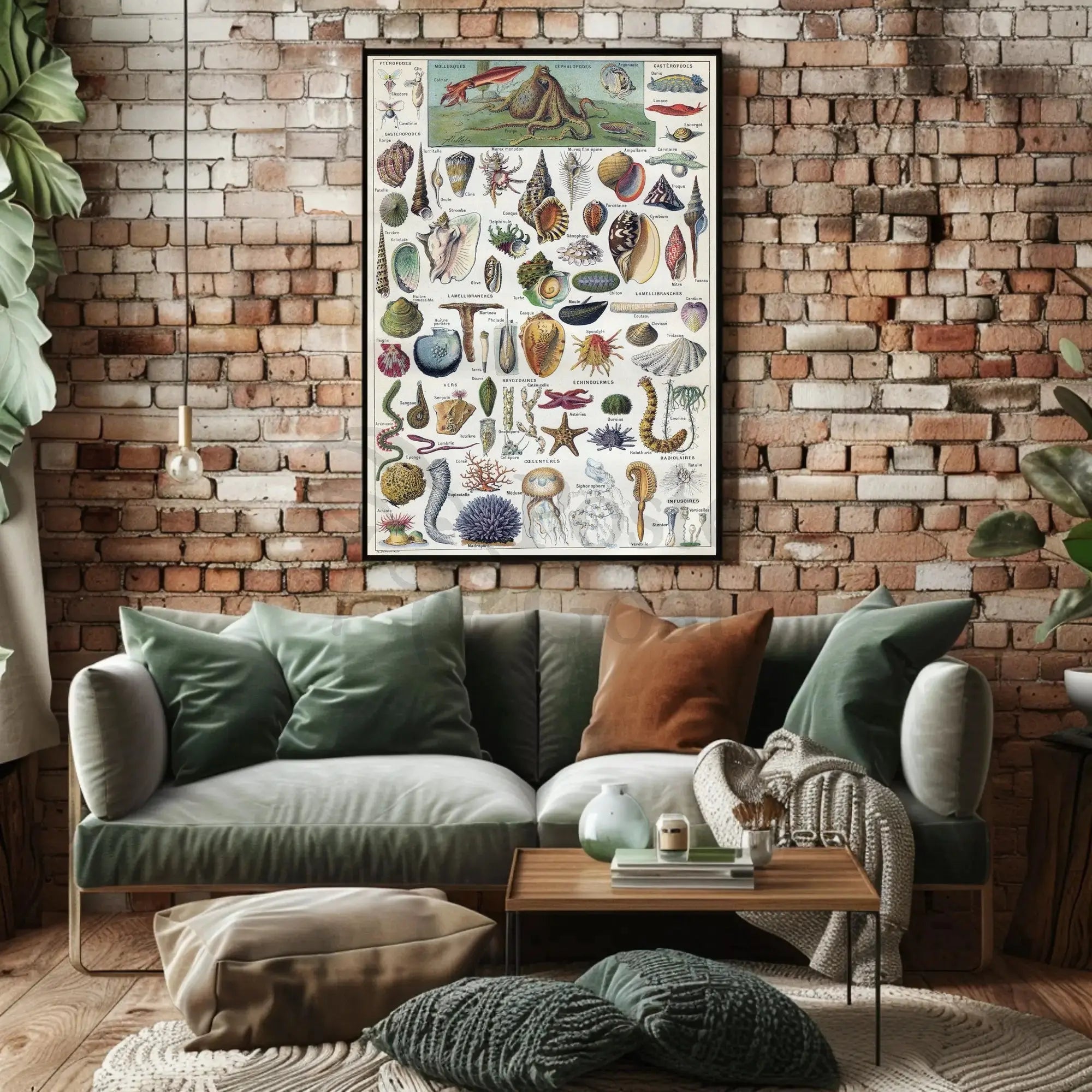 Vintage Marine Life Educational Chart: Animal Poster PosterGoat