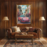 Vintage Miami Art Deco Car Travel Poster PosterGoat