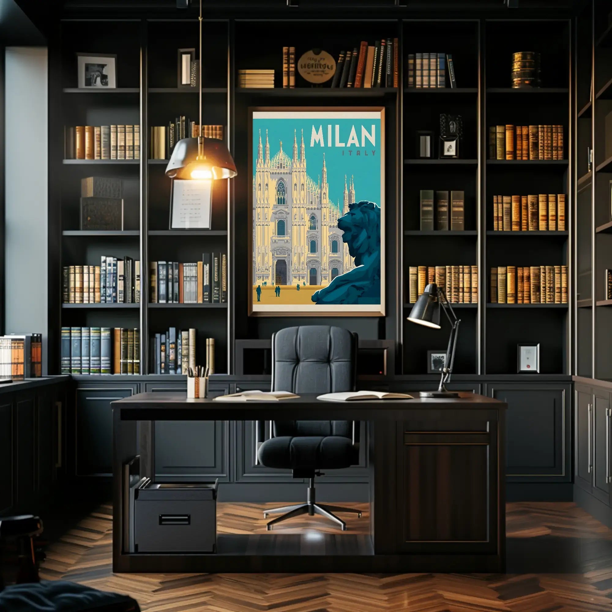 Vintage Milan Cathedral Duomo Poster PosterGoat