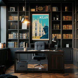 Vintage Milan Cathedral Duomo Poster PosterGoat