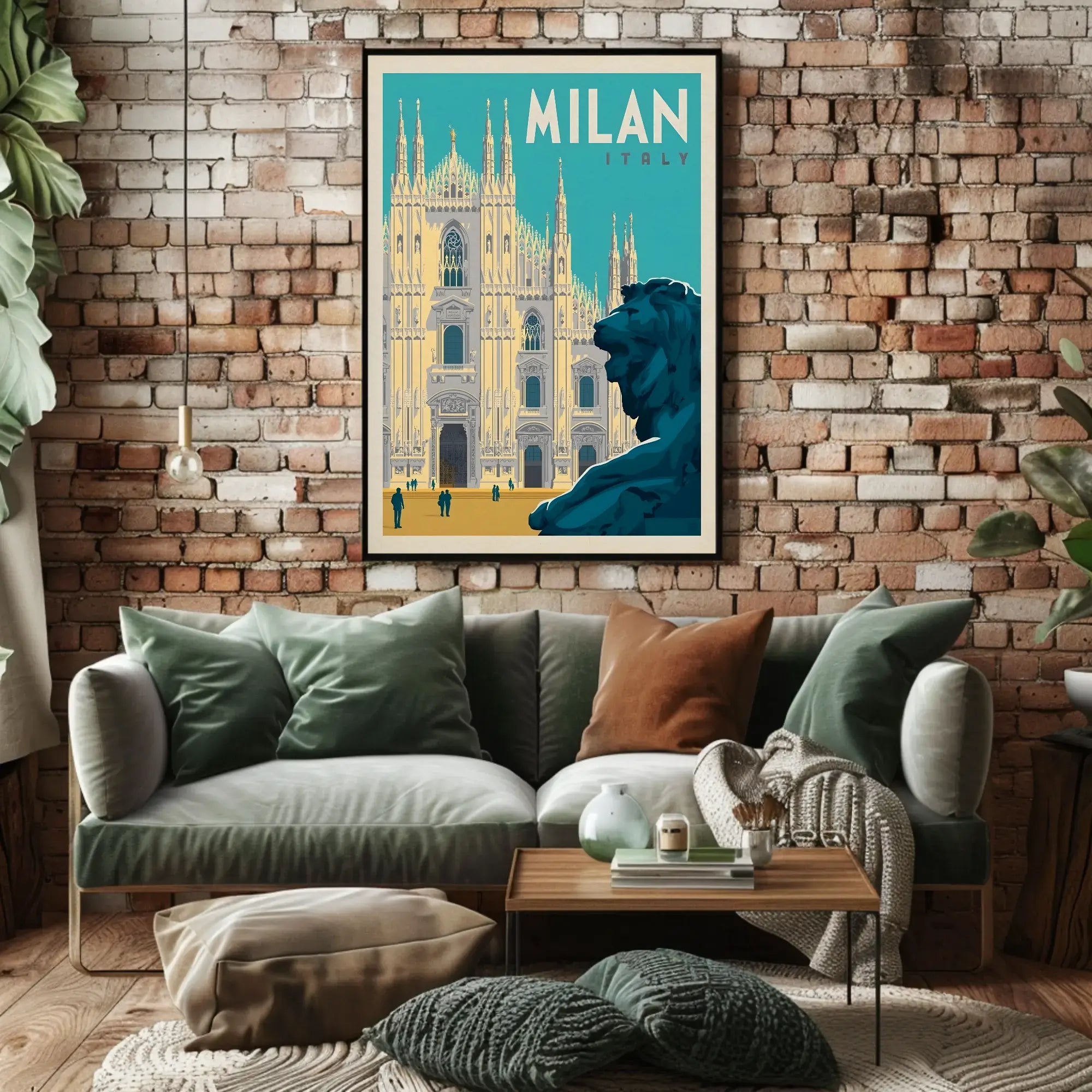 Vintage Milan Cathedral Duomo Poster PosterGoat