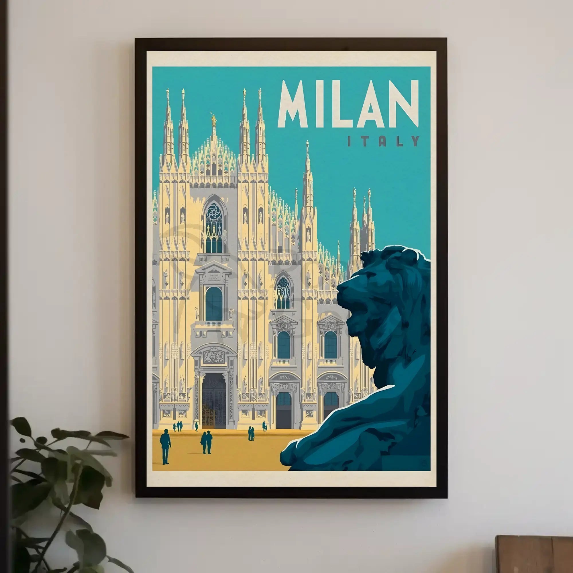 Vintage Milan Cathedral Duomo Poster PosterGoat