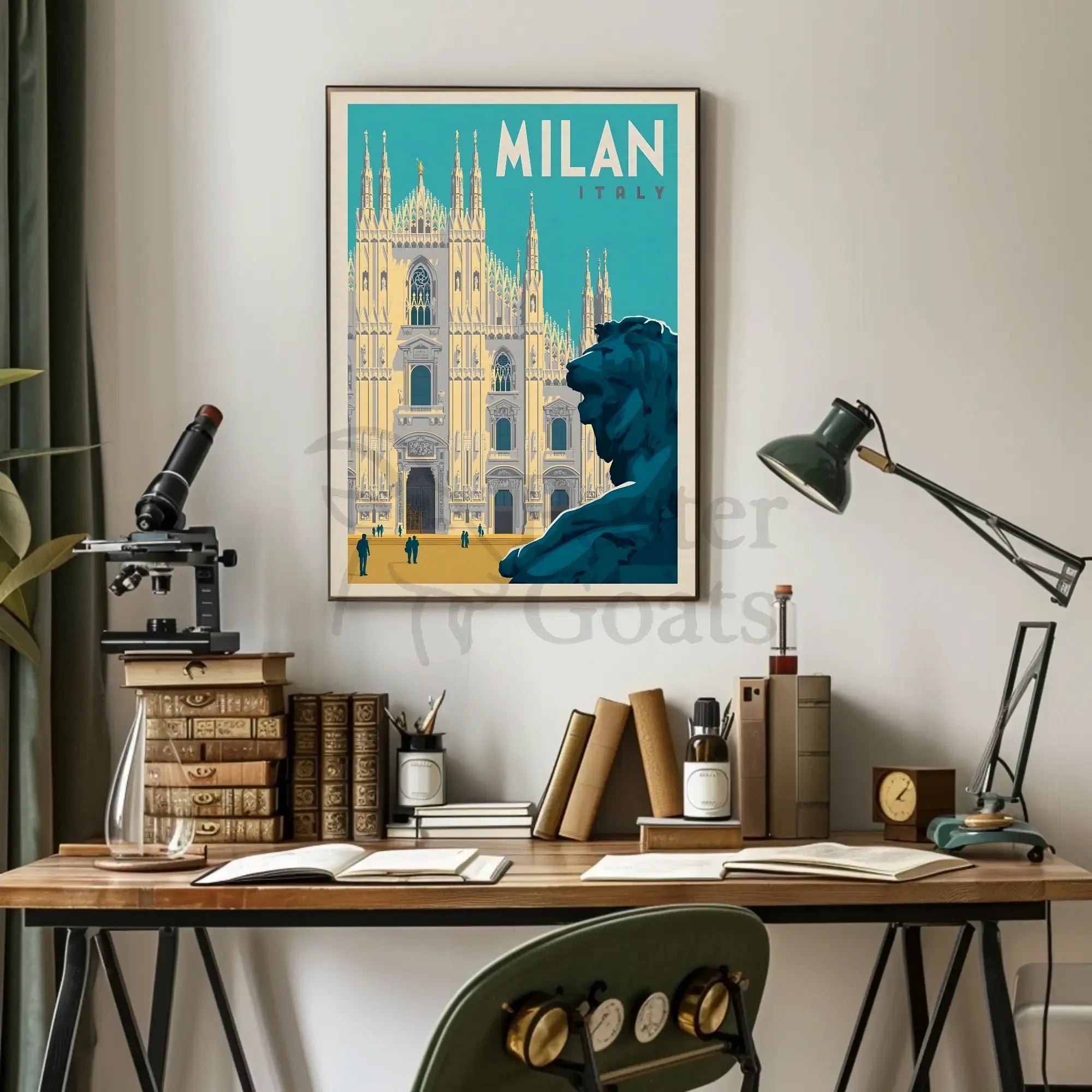 Vintage Milan Cathedral Duomo Poster PosterGoat