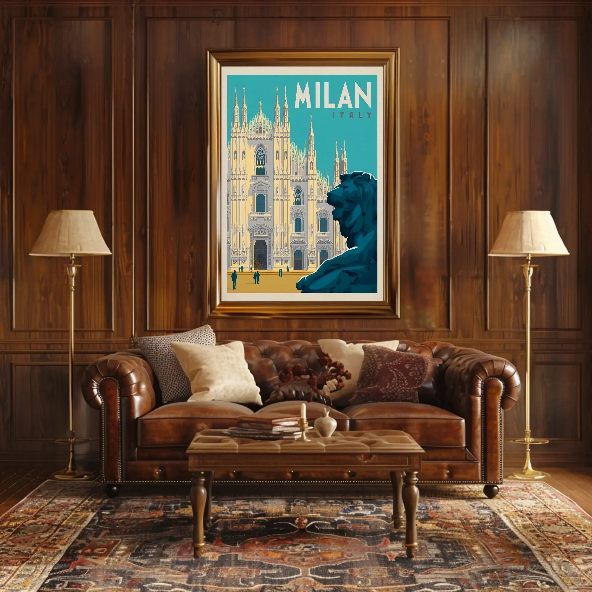 Vintage Milan Cathedral Duomo Poster PosterGoat