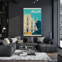 Vintage Milan Cathedral Duomo Poster PosterGoat