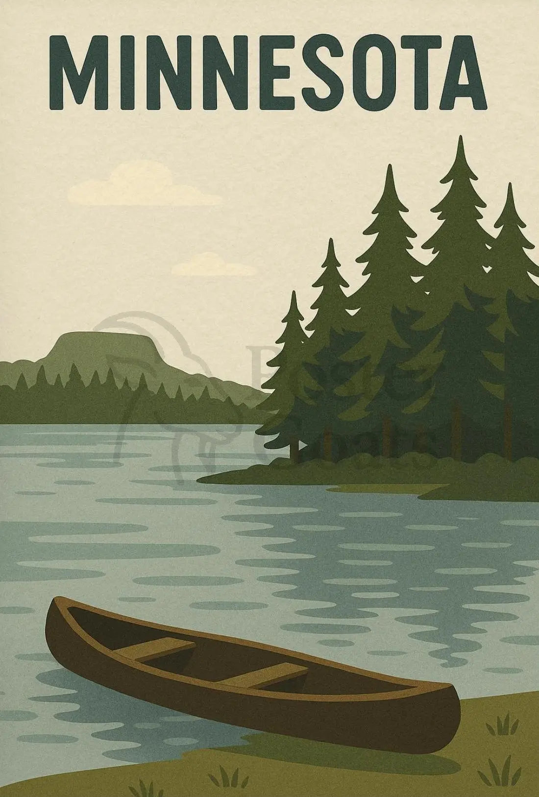 Vintage Minnesota Scenic Travel Poster PosterGoat