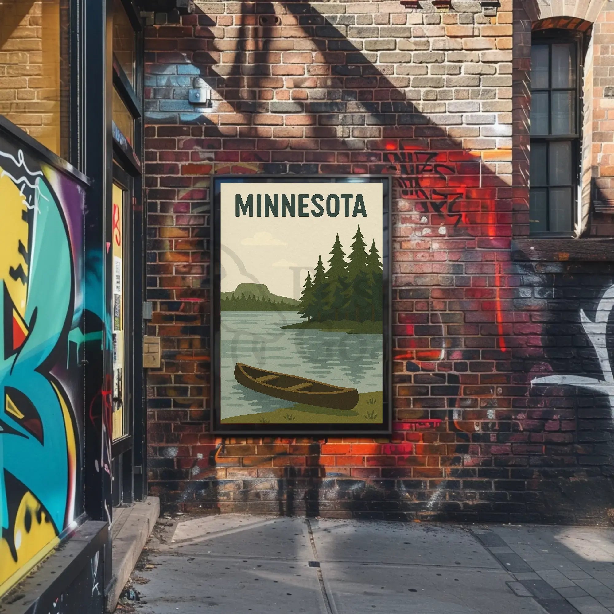 Vintage Minnesota Scenic Travel Poster PosterGoat