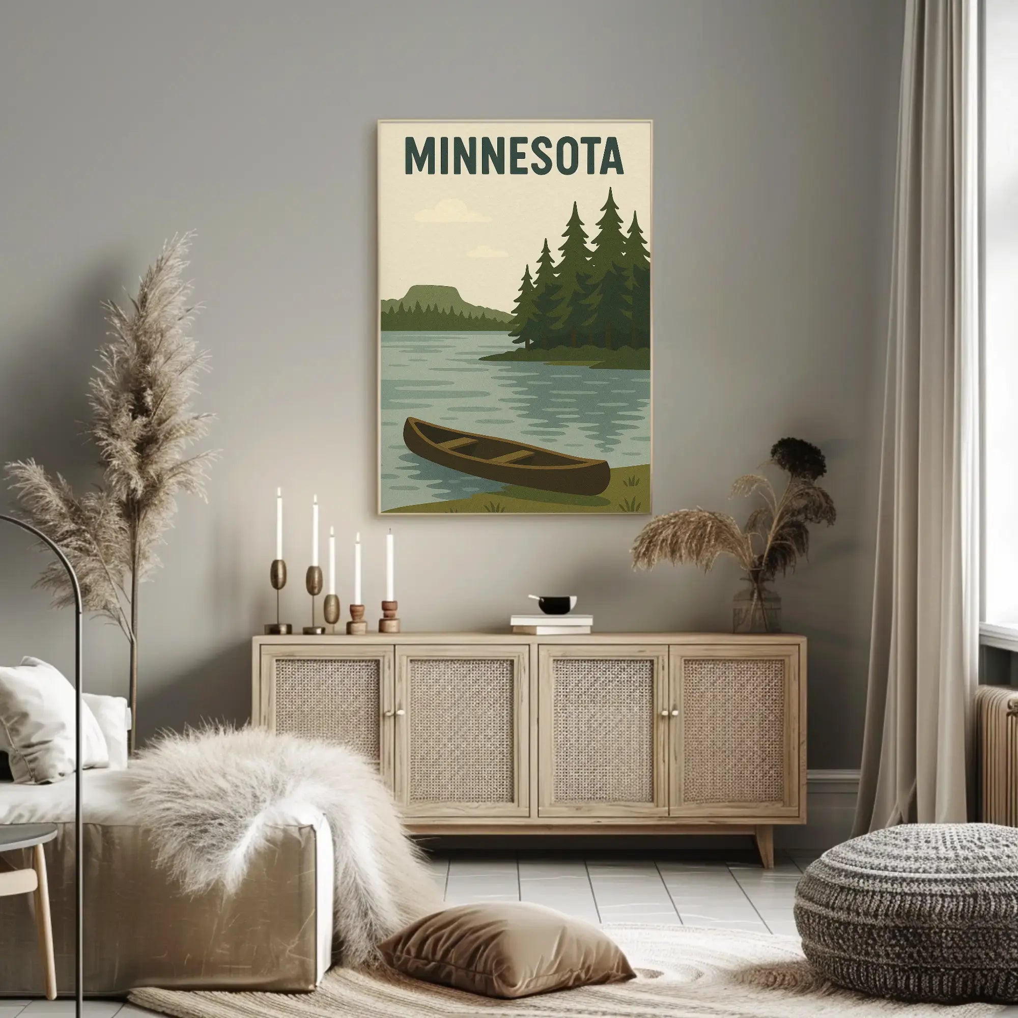 Vintage Minnesota Scenic Travel Poster PosterGoat