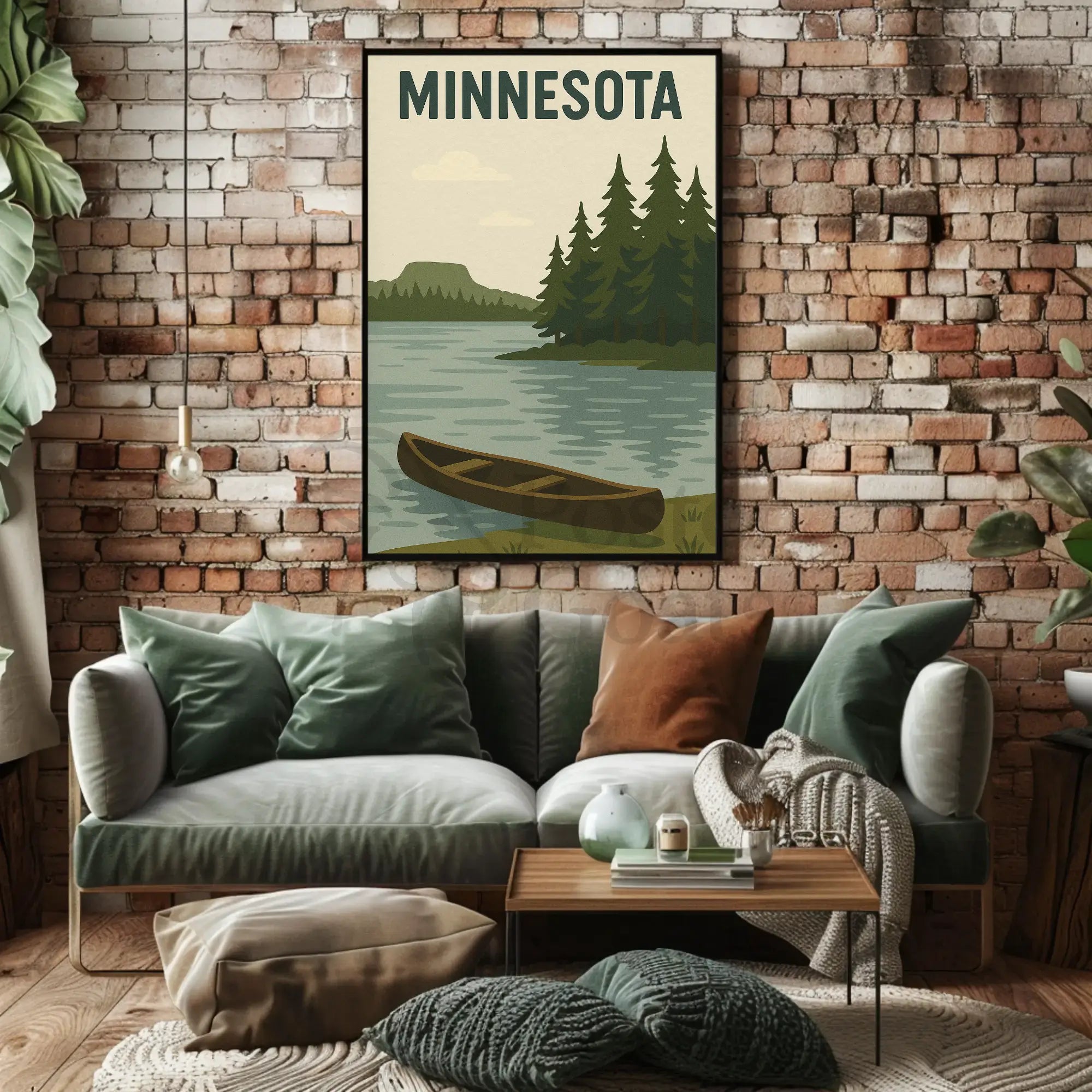 Vintage Minnesota Scenic Travel Poster PosterGoat