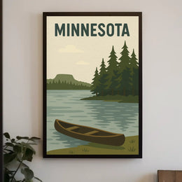 Vintage Minnesota Scenic Travel Poster PosterGoat