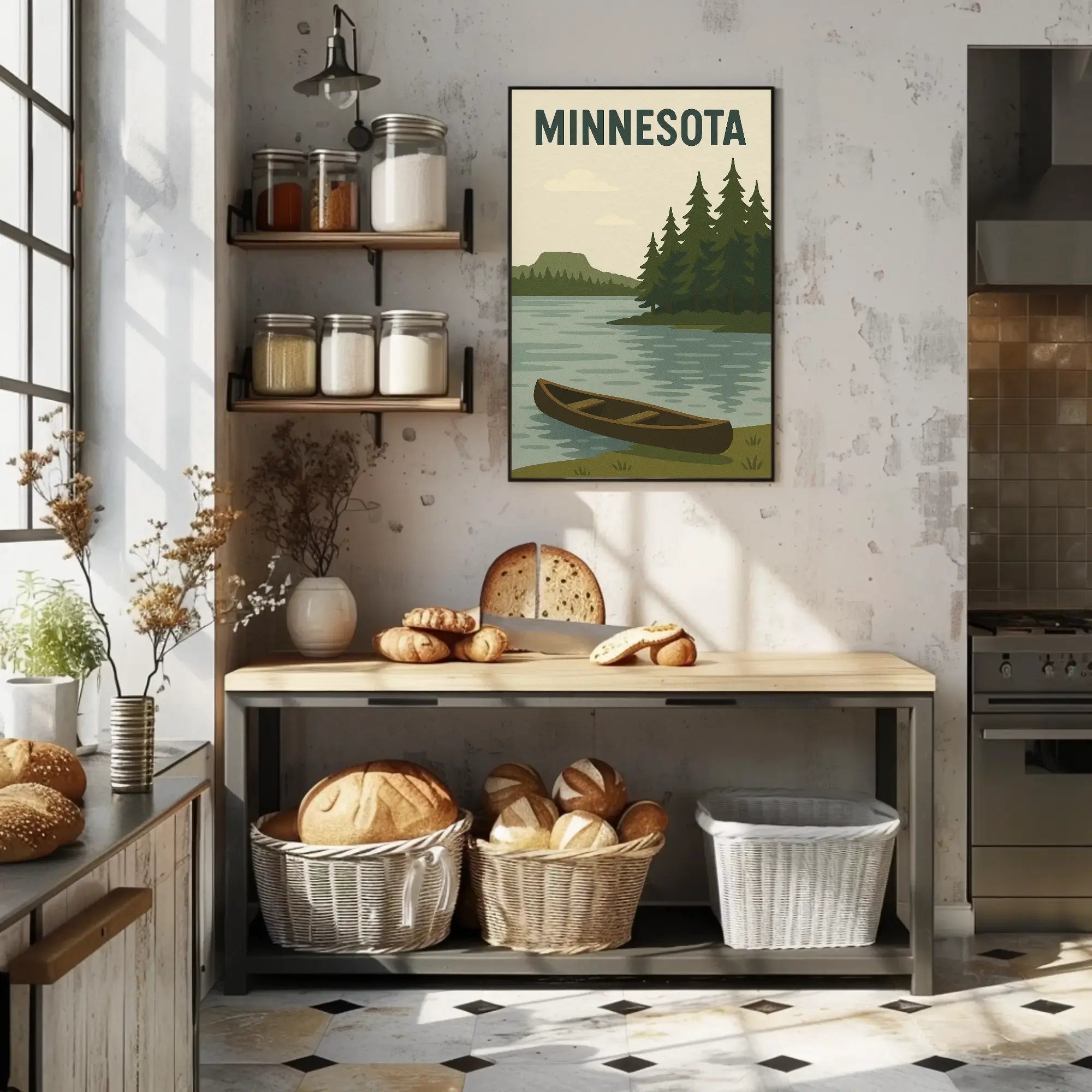Vintage Minnesota Scenic Travel Poster PosterGoat