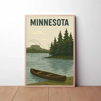Vintage Minnesota Scenic Travel Poster PosterGoat