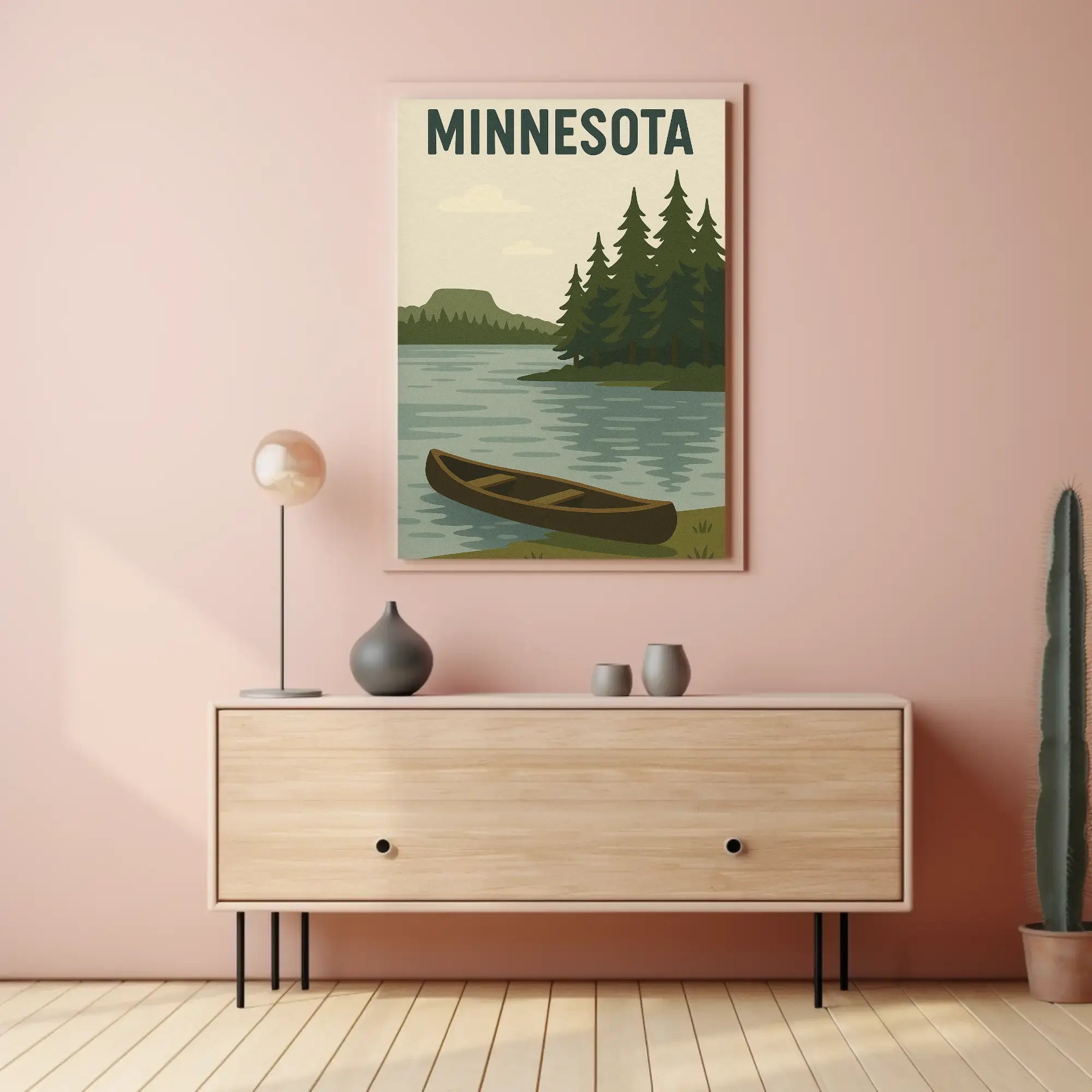Vintage Minnesota Scenic Travel Poster PosterGoat