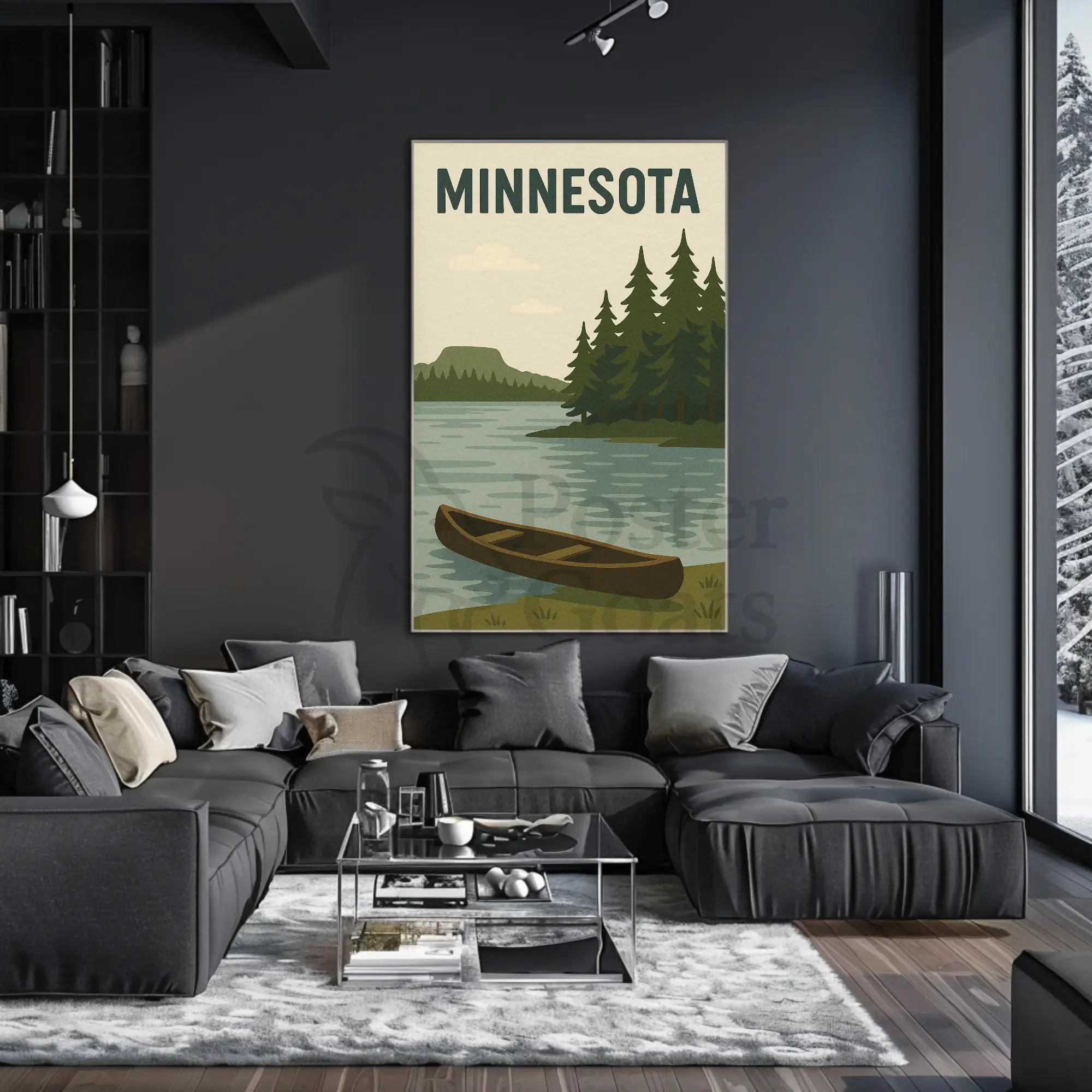 Vintage Minnesota Scenic Travel Poster PosterGoat