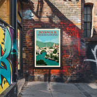 Vintage Mostar Travel Poster: Nostalgic Scenic Gem PosterGoat